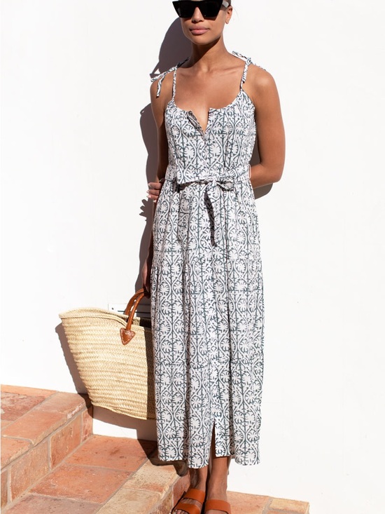 Emerson Fry Dresses & Skirts - Emerson Fry India Button Front Sundress 2 - Etoile Vine Forest | Size XS/S